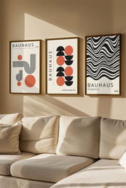 Wallity Artvmodel26-Kahve Conjunto de 3 Pinturas Decorativas Enmarcadas Multicolor